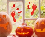 Obrázok z Gélové samolepky Halloween Krvavé nohy