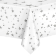 Picture of Plastic Tablecloth Silver Stars, 137 x 274 cm