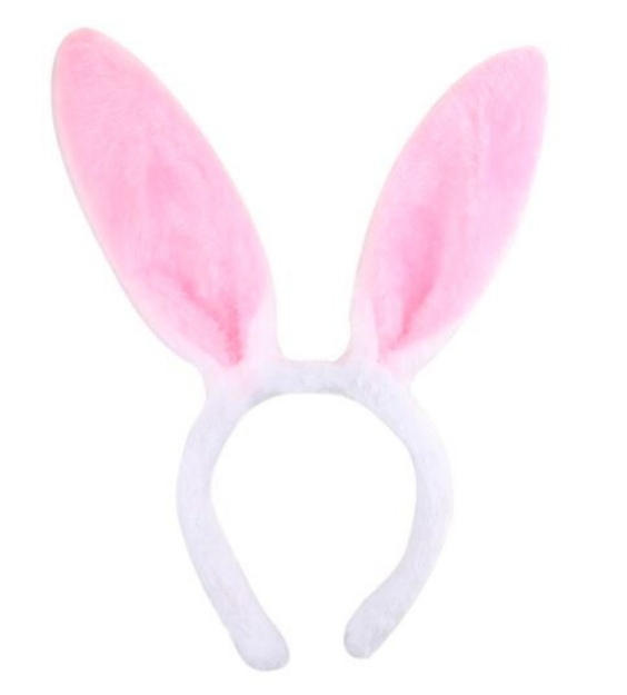 Obrázek z Čelenka králičí uši - bílo-růžová 
