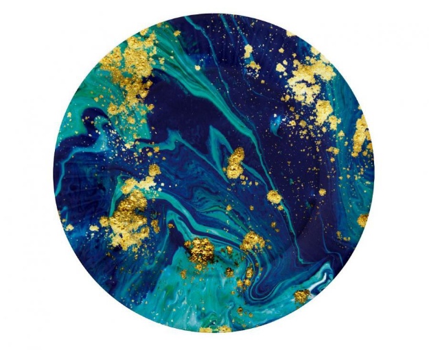 Obrázek z EKO Papírové talíře - Midnight Blue 18 cm - 6 ks 