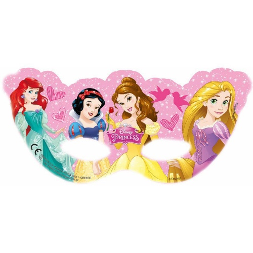 Party papierové masky - Disney Princess 6 ks