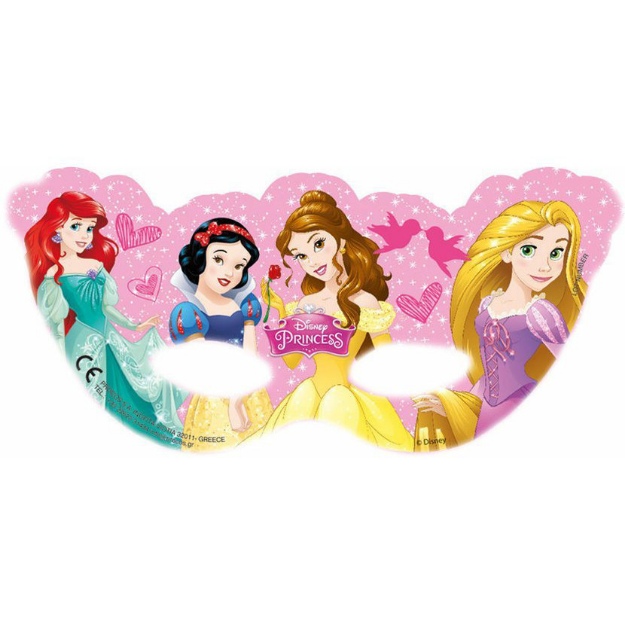 Obrázek z Party papírové masky - Disney Princess 6 ks 