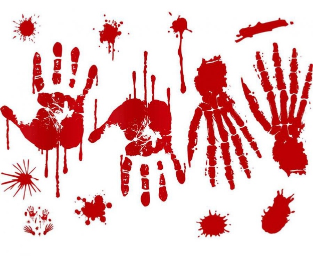 Obrázok z Samolepky Halloween Krvavé ruky - Godan 30 x 45 cm