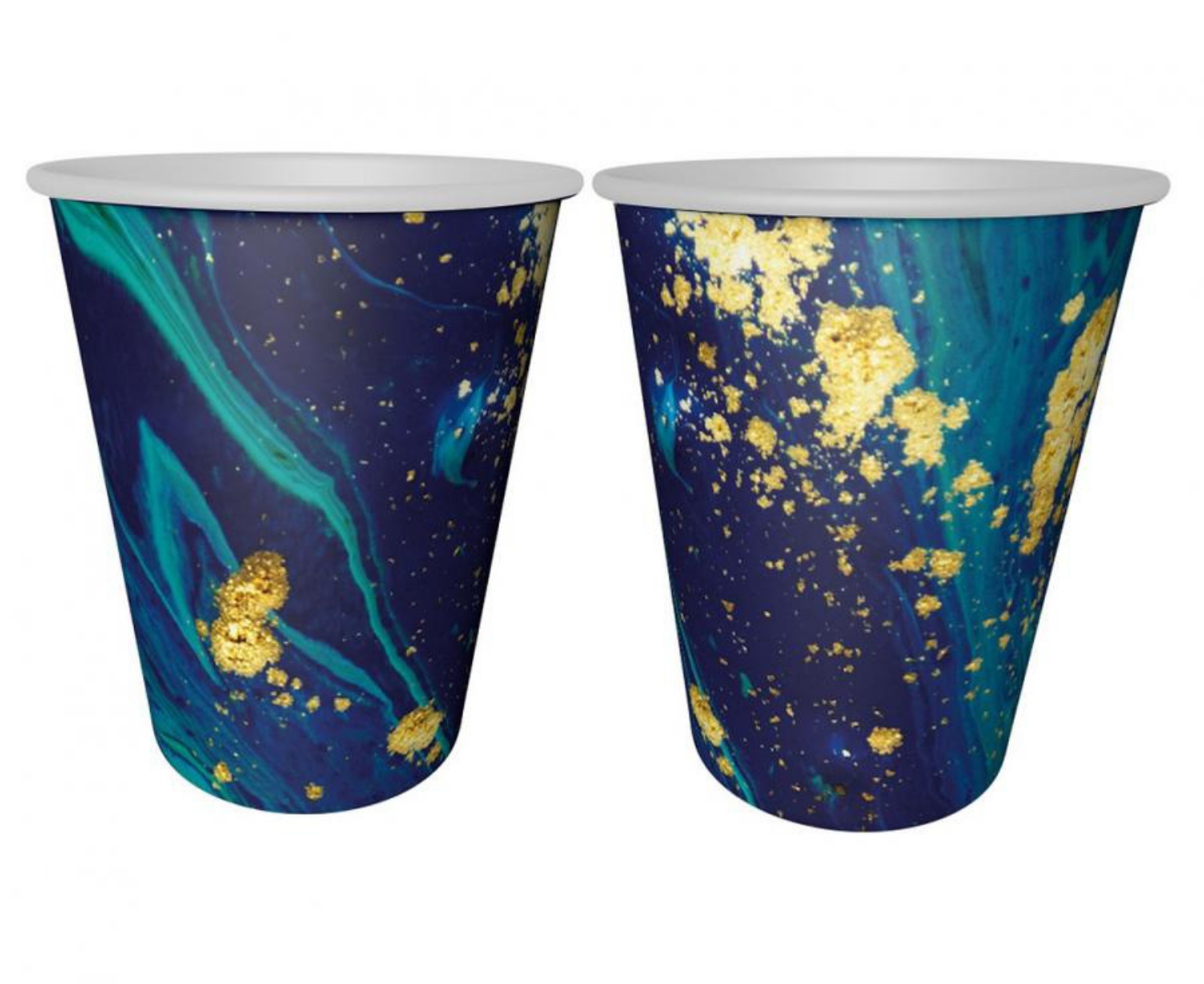 Levně Papírové kelímky - Midnight Blue 240 ml - 6 ks