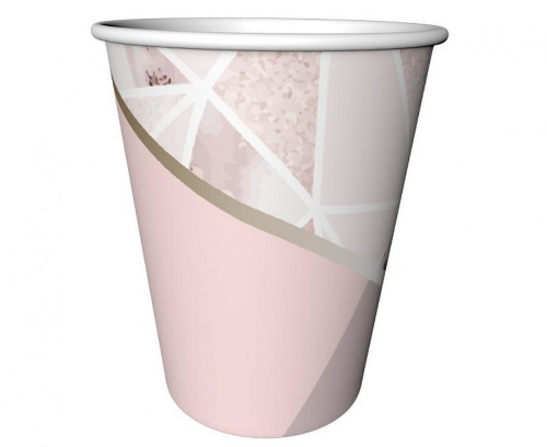 Levně Papírové kelímky - Rose Chic 240 ml - 6 ks