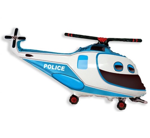 Fóliový balónik policajný vrtuľník 96 x 57 cm