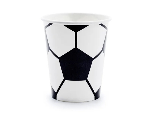 Levně EKO Papírové party kelímky fotbal 250 ml - 6 ks - Party Deco