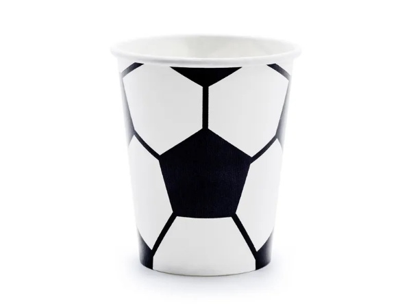 EKO Papírové party kelímky fotbal 250 ml - 6 ks - Party Deco