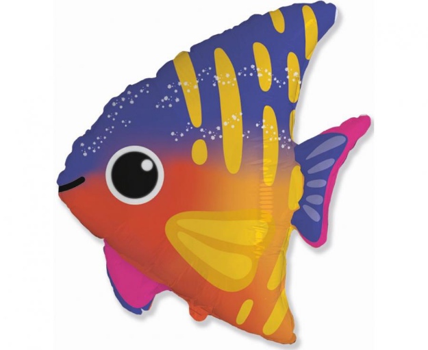 Obrázek z Foliový balonek - barevná rybka - 65 cm 