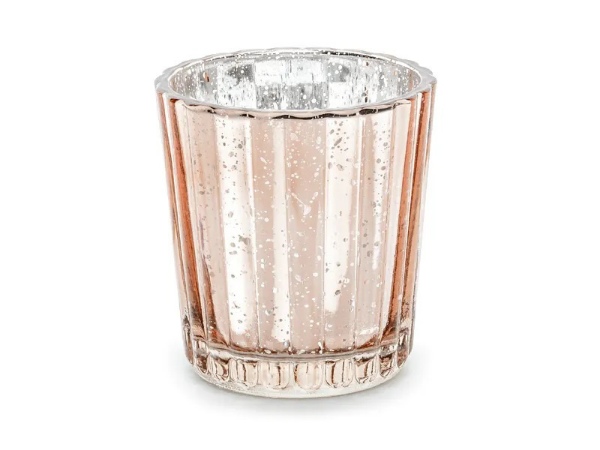 Svícen rosegold na čajovou svíčku - 6 x 5,5 cm