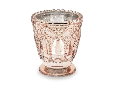Obrázek Svícen rosegold na podstavci - 8 x 7 cm