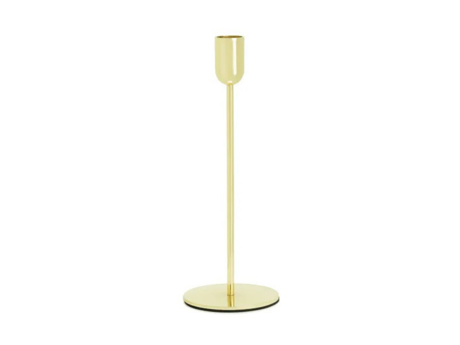 Svícen zlatý na kónickou svíčku - 22 cm