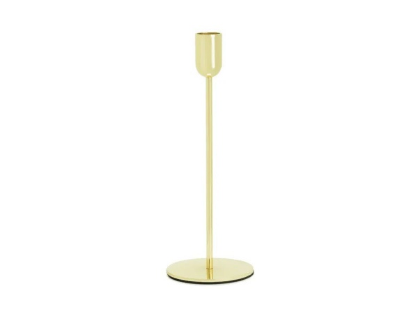 Svícen zlatý na kónickou svíčku - 22 cm