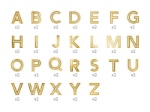 Obrázek z Samolepky na sklenku nebo balonek - abeceda zlatá  52 ks 