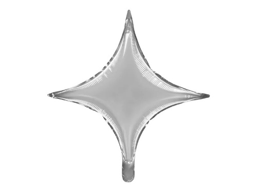 Fóliový balónik hviezda strieborná 45 cm - orion