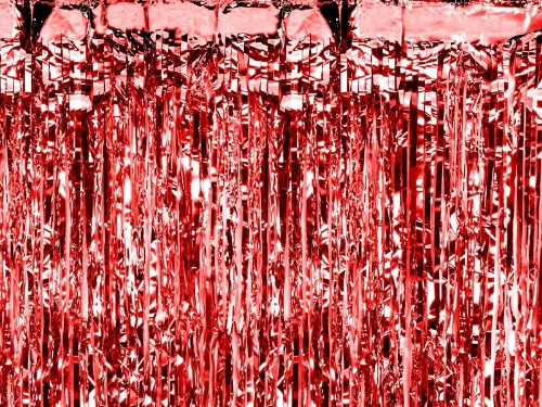 Levně Červený party závěs 90 x 250 cm