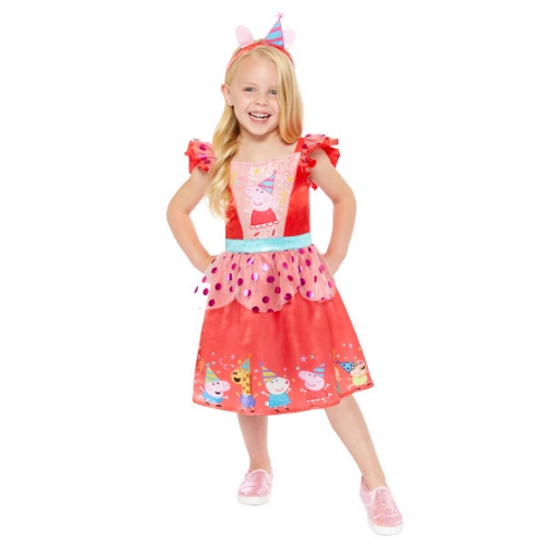 Levně Dětský kostým "Prasátko Peppa slaví" - 2 až 3 let Vel. 92 - 98 cm