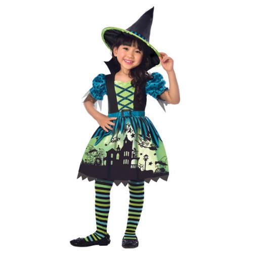 Levně Dětský kostým čarodějka Hocus Pocus 4 až 6 let - Vel. 104 - 116 cm