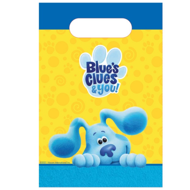 Obrázok z Party papierové tašky Stopy Blue - Modríkove hádanky 8 ks