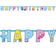 Picture of Party nápis Happy Birthday Stopy Blue - Modříkovy hádanky - 180 x 15 cm