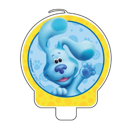 Obrázek Dortová svíčka - Stopy Blue - Modříkovy hádanky 10 cm