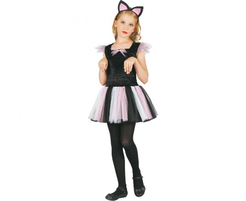 Levně Dětský kostým kočička - 5 až 6 let - Vel. 110 - 120 cm - Godan