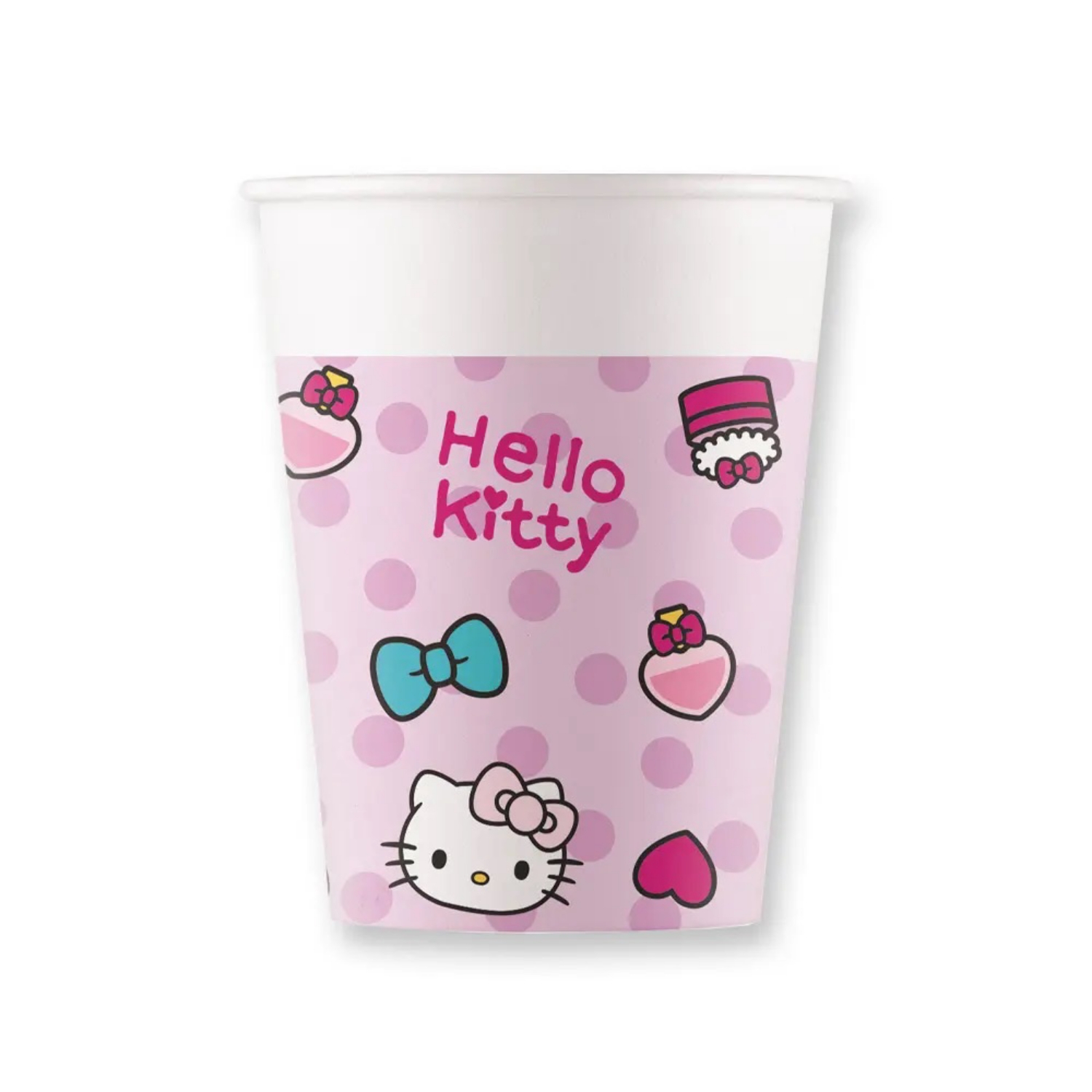 Levně EKO Papírové kelímky Hello Kitty 8 ks