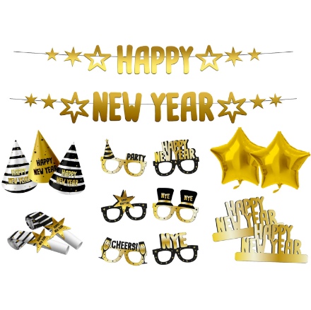 Obrázek Party box na Silvestr 28 ks - Happy New Year