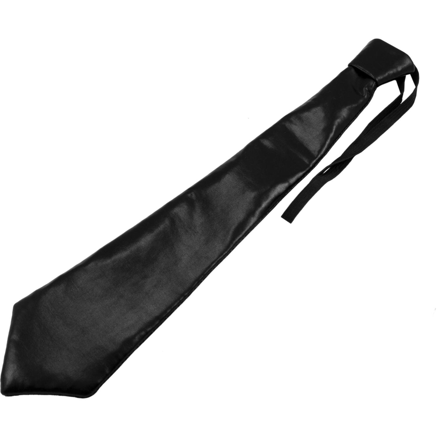 Kravata - černá lesklá 30 cm