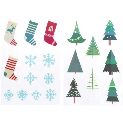Levně Vánoční dekorace na okno Winter - Holly Jolly, 20 ks