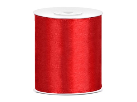 Obrázek Saténová stuha červená 10 cm x 25 m