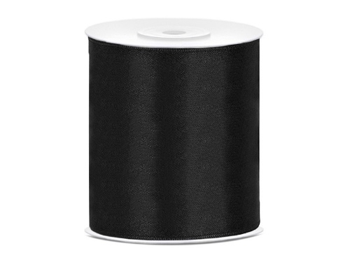 Levně Saténová stuha černá 10 cm x 25 m