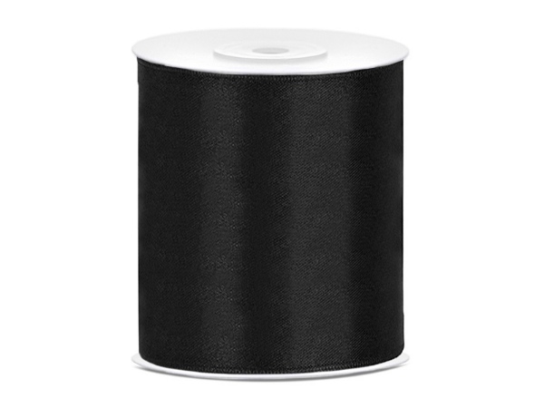 Saténová stuha černá 10 cm x 25 m