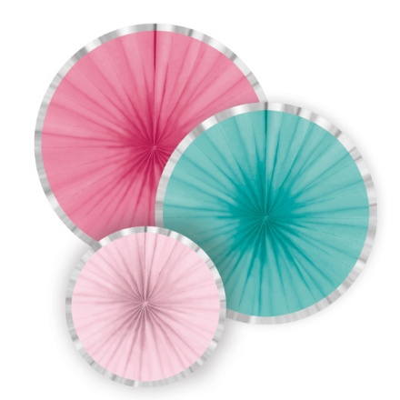 Obrázek Dekorační rozety Flamingo Paradise 16 až 35 cm - 3 ks