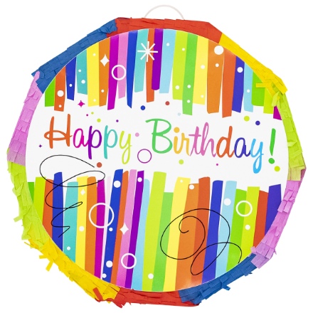 Obrázok z Piňatá zložené - Happy birthday - Color