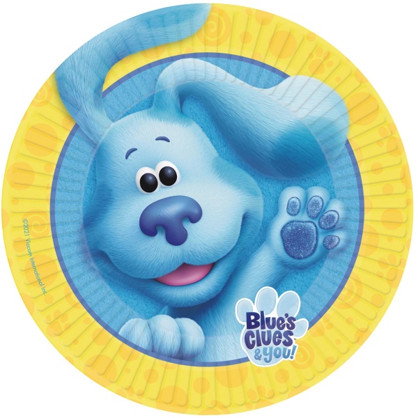 Papírové talíře Stopy Blue - Modříkovy hádanky 23 cm - 8 ks