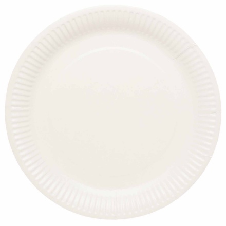 Obrázok z Papierové taniere Biele, 23 cm - 8 ks - Amscan