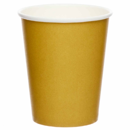 Picture of Golden paper cups, 237 ml, pack of 8