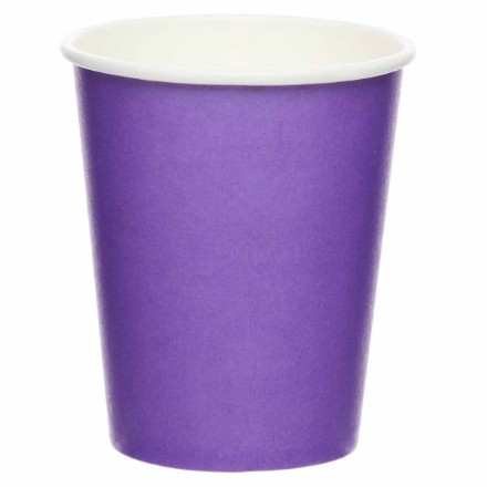 Picture of Purple paper cups, 237 ml, pack of 8