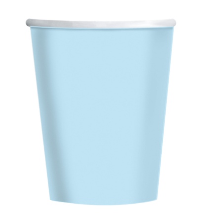 Picture of Light Blue Paper Cups 8 pcs - Amscan
