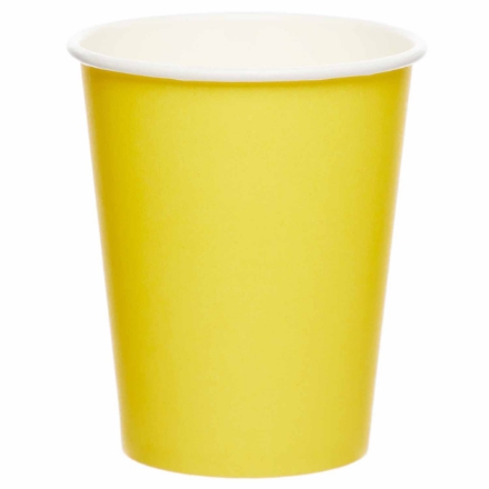 Picture of Yellow Paper Cups, 237 ml, Pack of 8