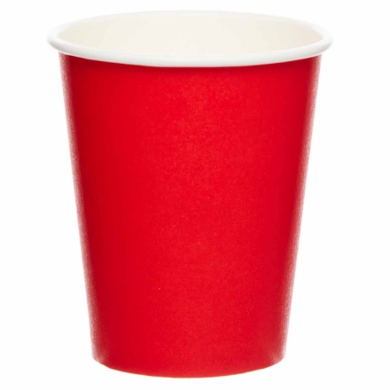 Picture of Red Paper Cups, 237 ml, Pack of 8