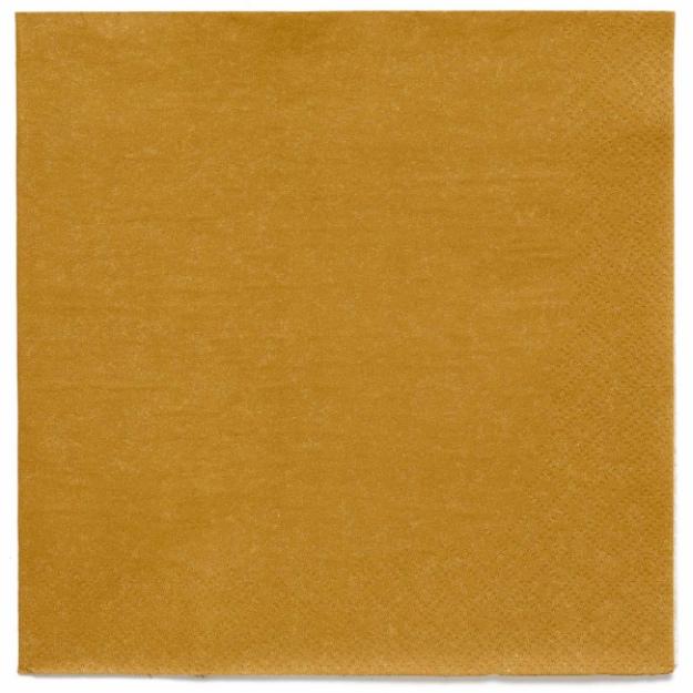 Obrázok z Papierové obrúsky Zlaté, 33 x 33 cm, 20 ks - Amscan