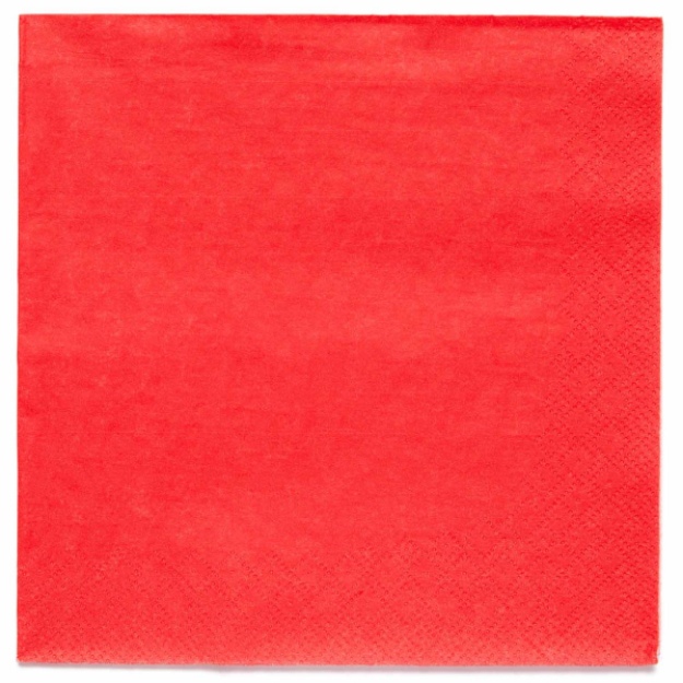 Obrázek z Papírové ubrousky Červené, 33 x 33 cm, 20 ks - Amscan 
