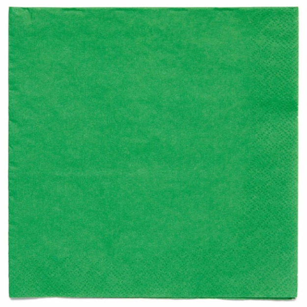 Obrázok z Papierové obrúsky Zelené, 33 x 33 cm, 20 ks - Amscan