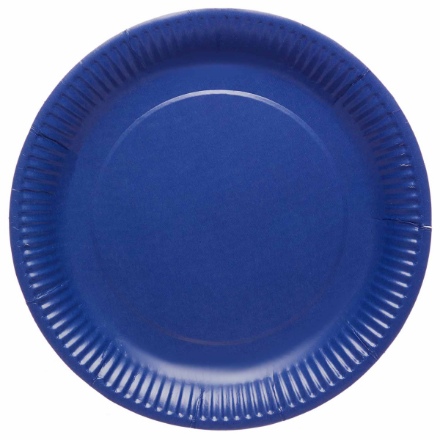 Obrázok z Papierové taniere Modré, 23 cm - 8 ks - Amscan