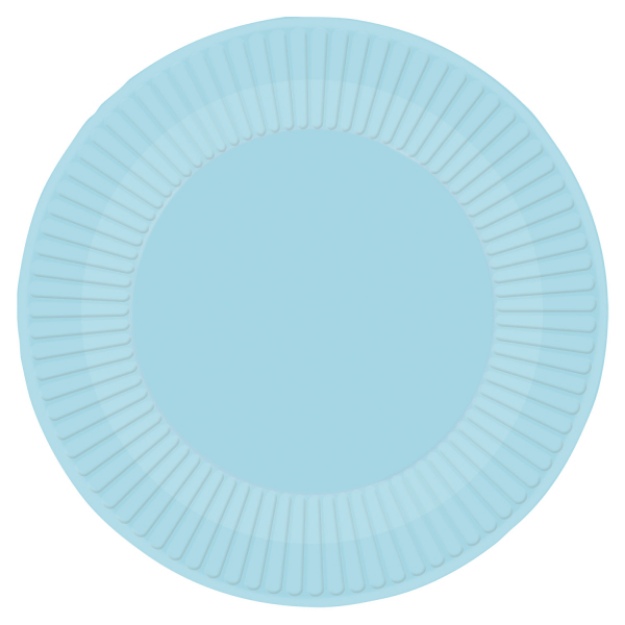 Obrázok z Papierové taniere Světlo Modré, 23 cm - 8 ks - Amscan
