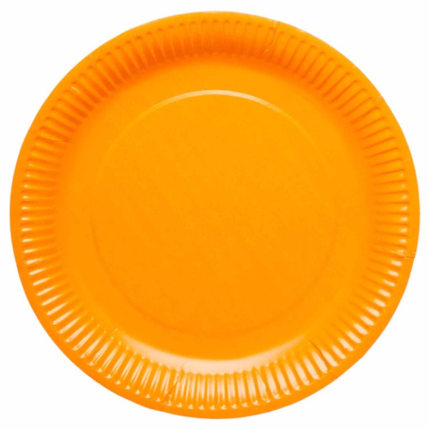 Obrázok z Papierové taniere Oranžové, 23 cm - 8 ks - Amscan