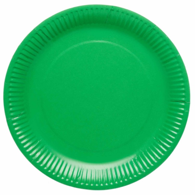 Obrázok z Papierové taniere Zelené, 23 cm - 8 ks - Amscan