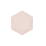 Obrázek z EKO - papírové talíře Hexagonal - Vert Decor, pastelově růžové - 15,8 x 13,7cm  6ks  